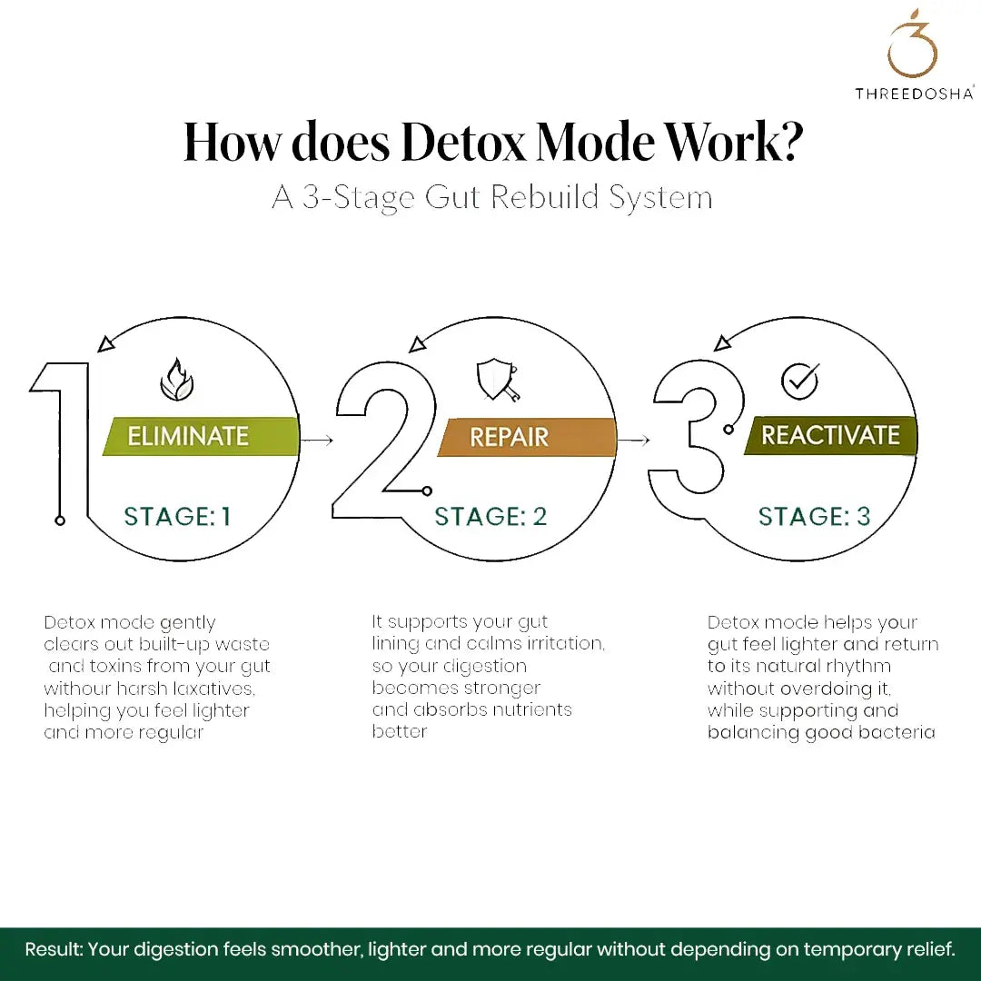 Detox Mode – 10-in-1 Advanced Gut Cleanse supplement for natural and gentle cleanse| Repairs Gut lining | Strengthens the Digestive System | Laxative(Senna) Free |Sugar Free | Men & Women | 60 Veg Capsules