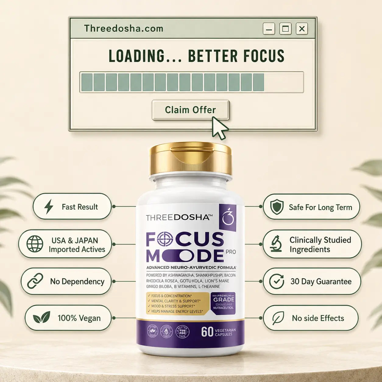 Focus Mode Pro – 14 in 1 Ultra Strength Nootropic | Pack Selection