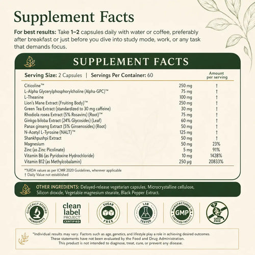 Focus Mode Pro – 14 in 1 Ultra Strength Nootropic | Pack Selection