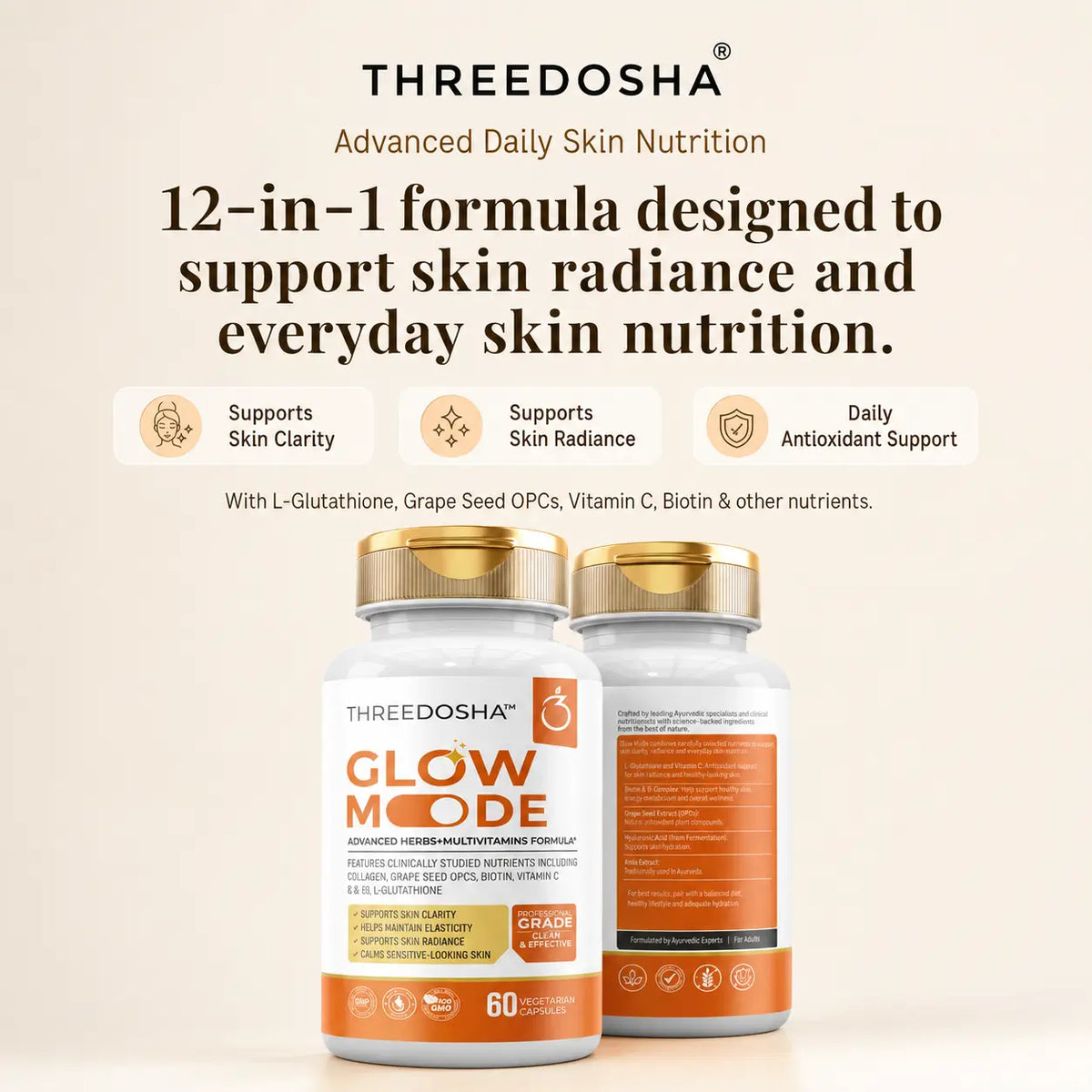 Glow Mode™ – 12-in-1 Advanced Skin Nutrition Supplement | Pack Selection
