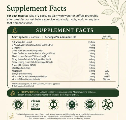 Focus Mode Pro – 14 in 1 Ultra Strength Nootropic | Pack Selection