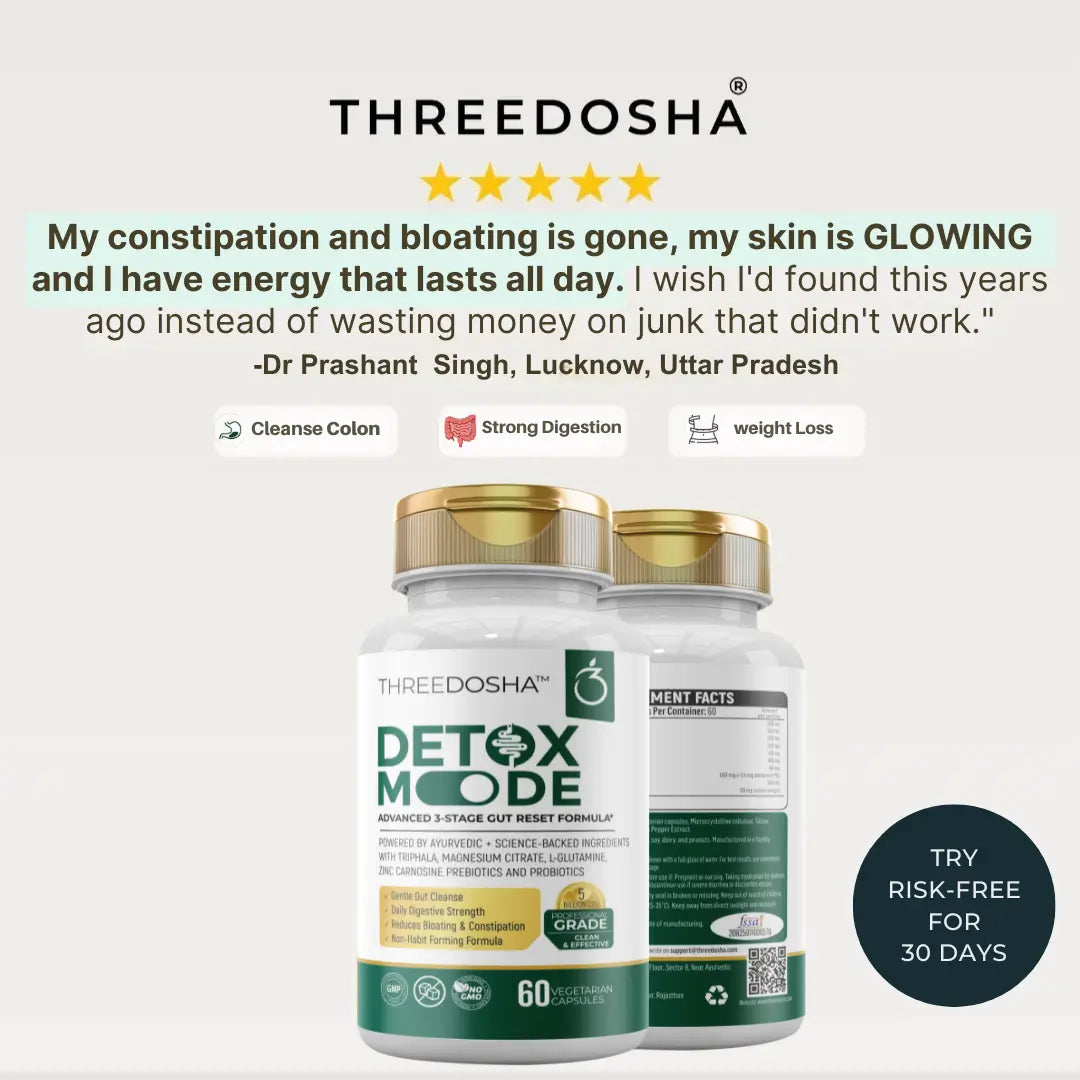 Detox Mode – 10-in-1 Advanced Gut Cleanse supplement for natural and gentle cleanse| Repairs Gut lining | Strengthens the Digestive System | Laxative(Senna) Free |Sugar Free | Men & Women | 60 Veg Capsules